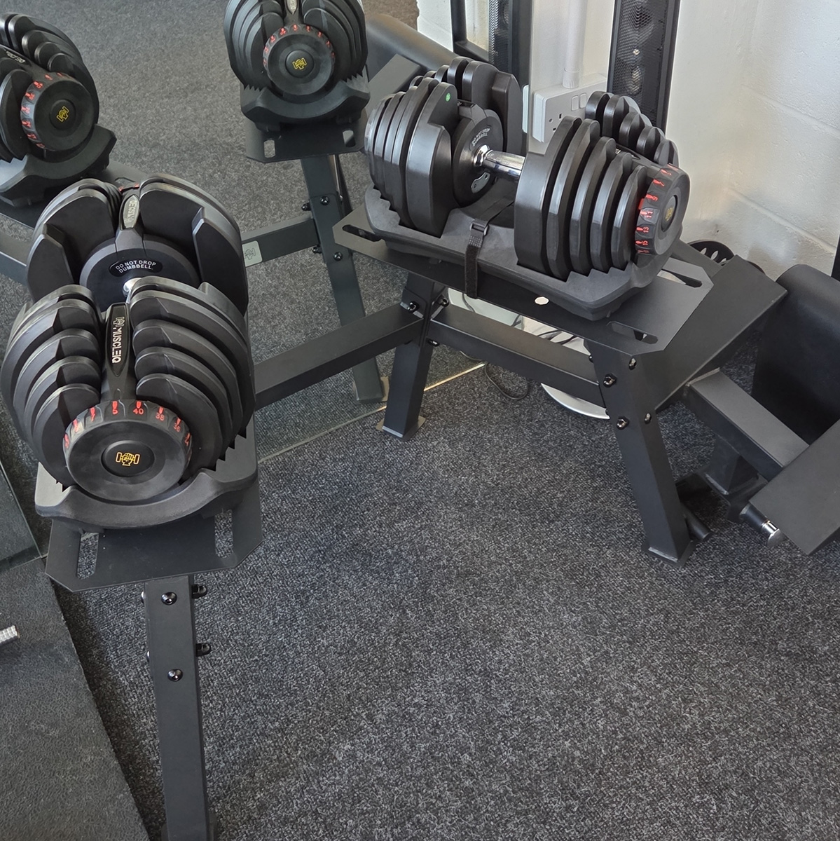 Gym upgrade new adjustable dumbbells